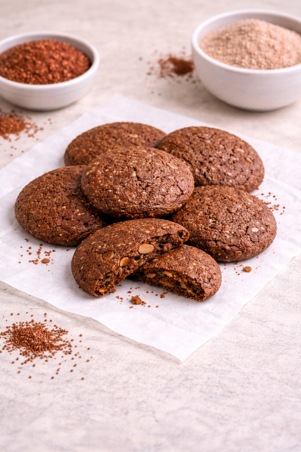 Ragi Almond Chocochunk Cookies