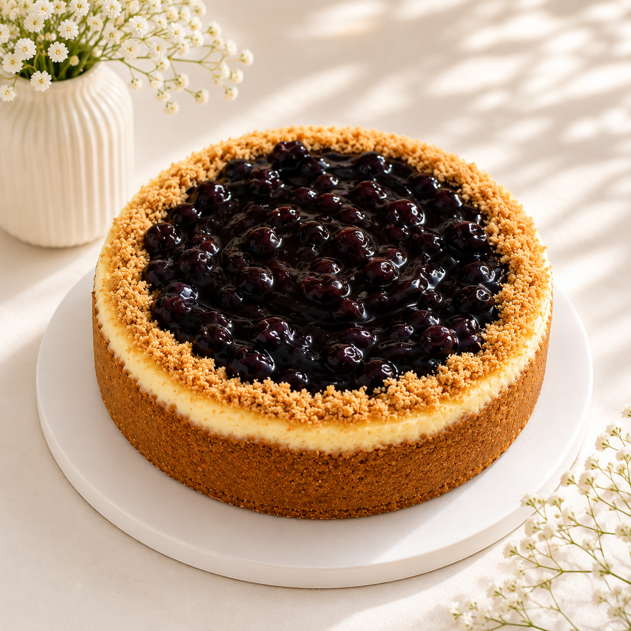 Lemon and Blueberry Cheesecake