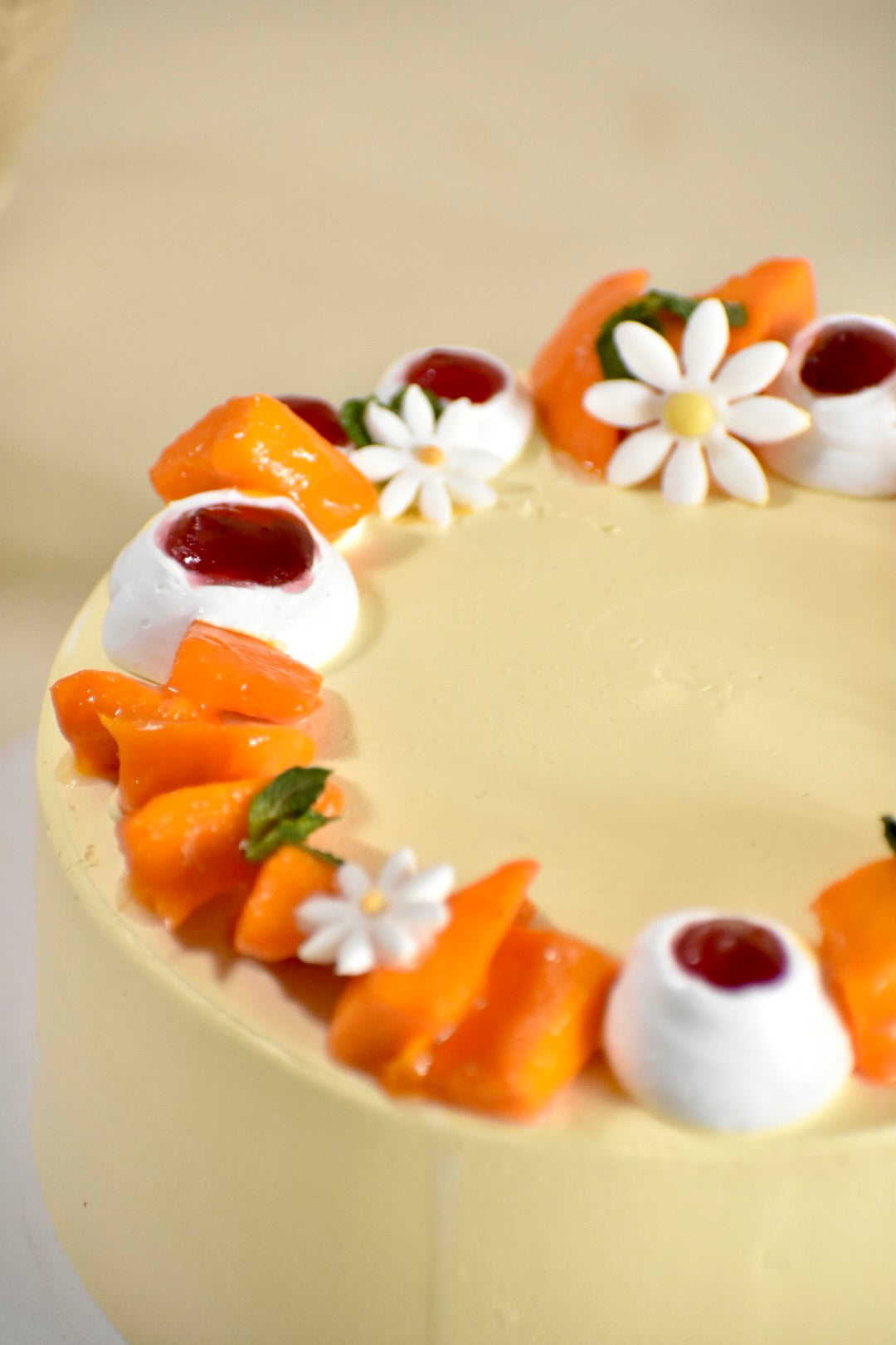 Mango & Raspberry Cake