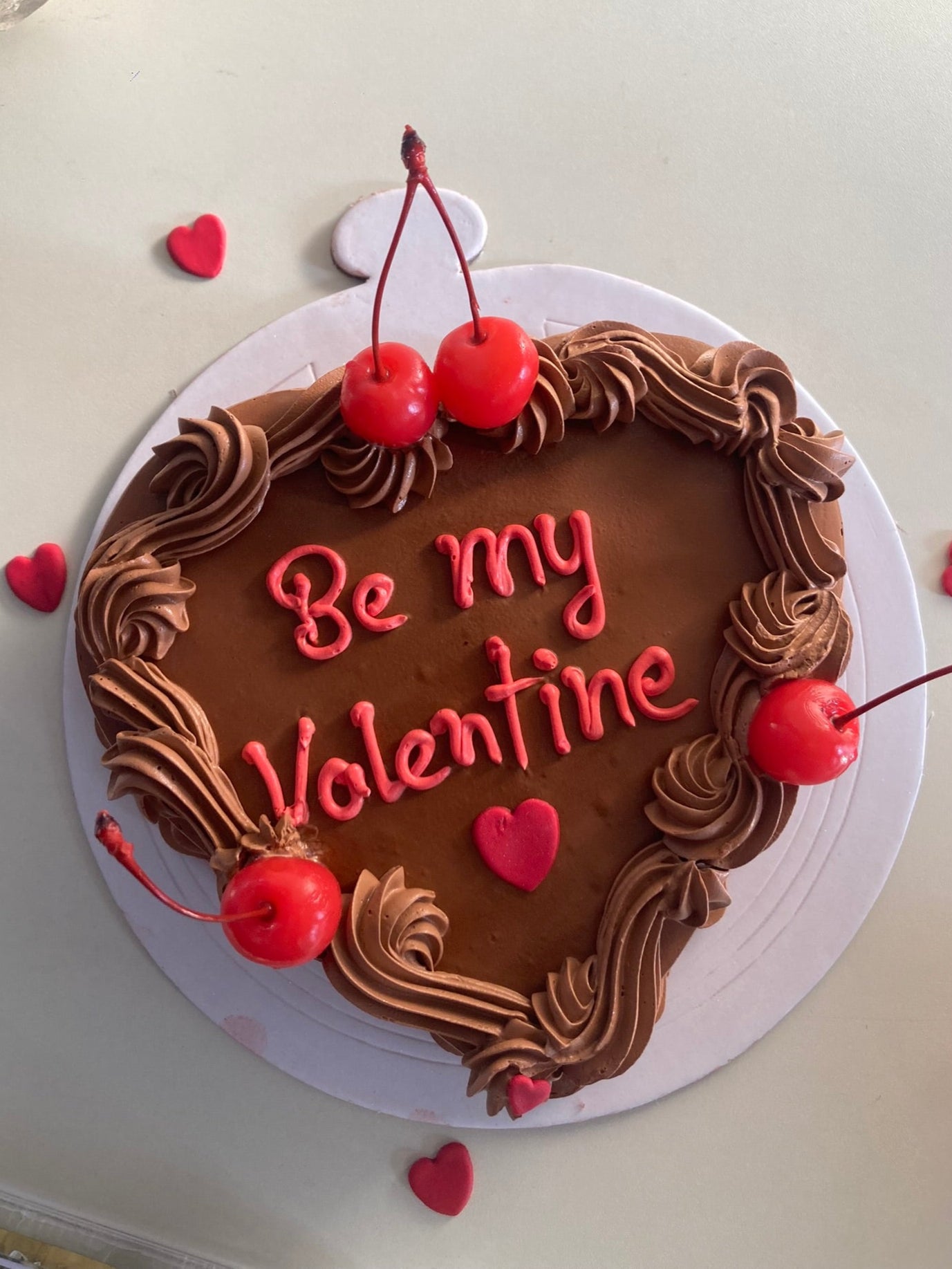 "Be My valentine" Heart Cake