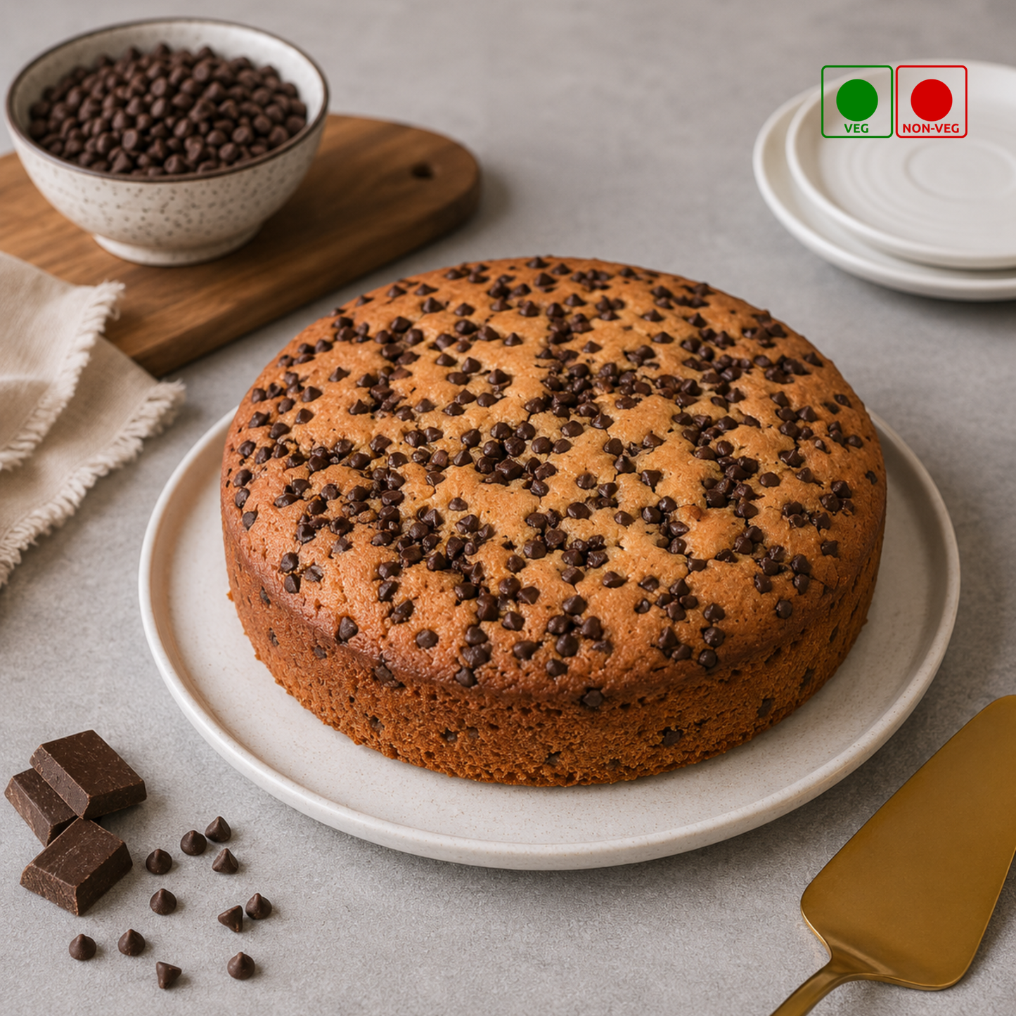 Vanilla Chocochip Tea Cake