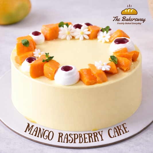 Mango & Raspberry Cake