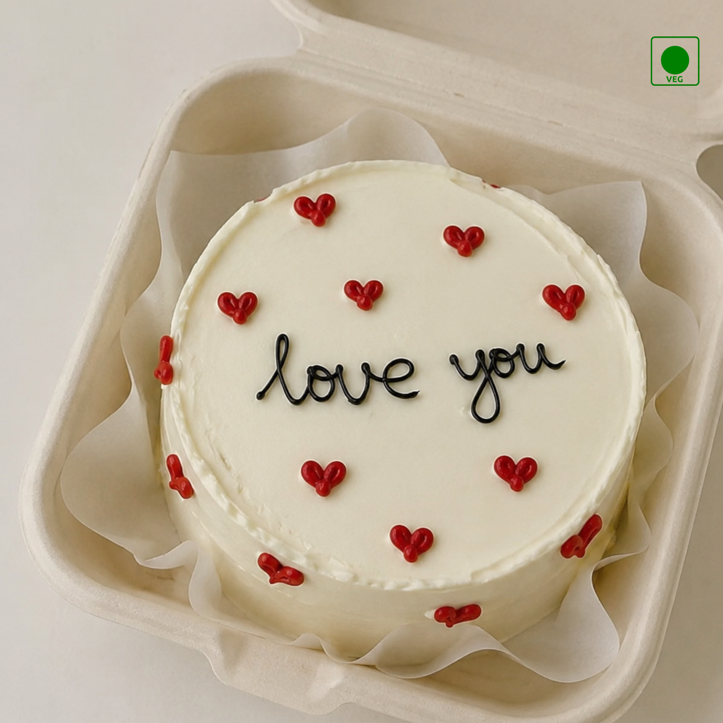 Love You Heart Bento Cake
