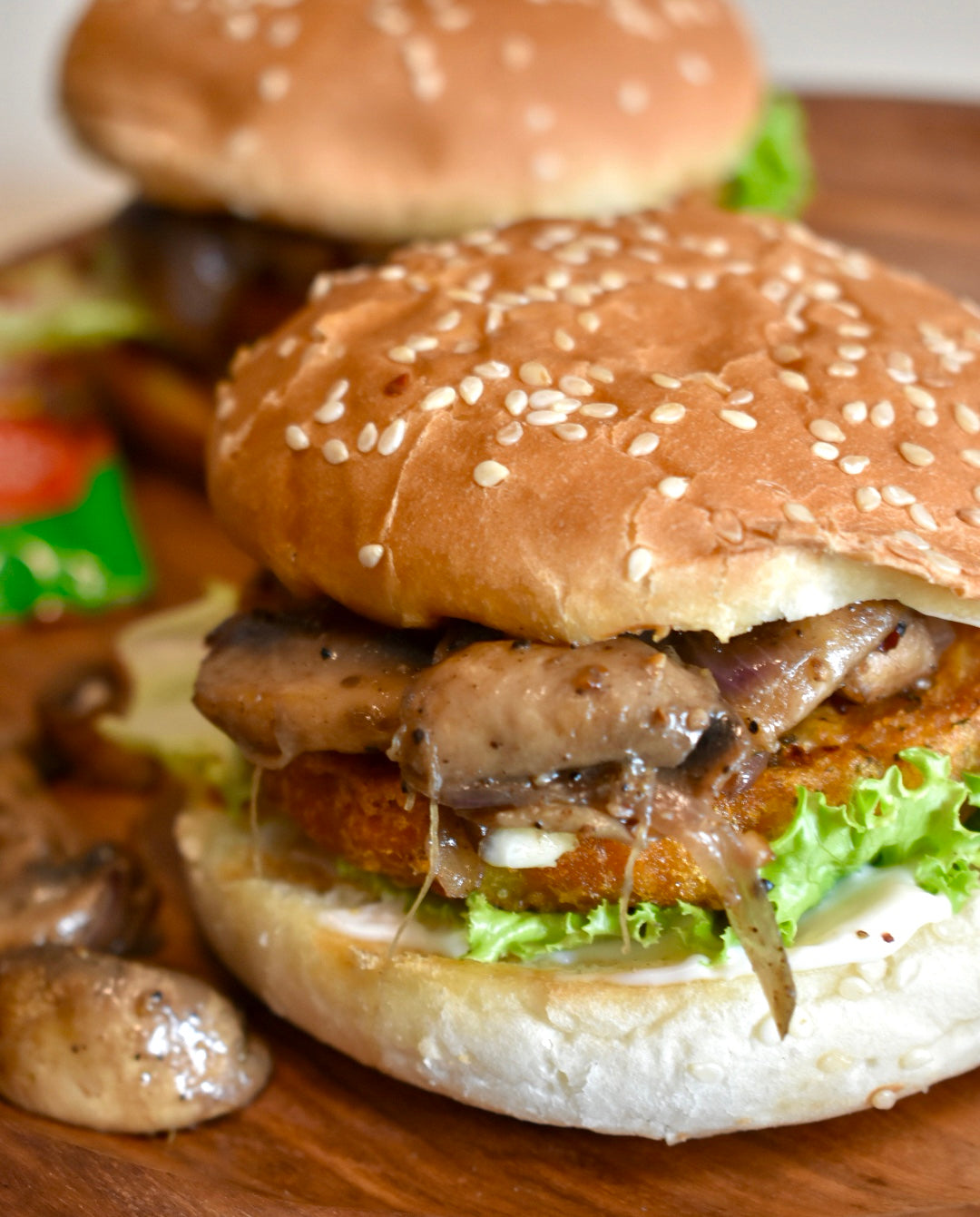 Mushroom & Cheese Burger