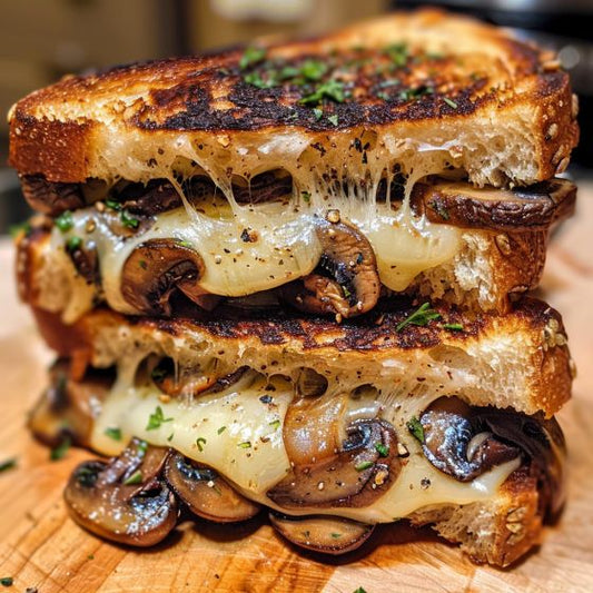 Grilled Mushroom and Cheese Sandwich